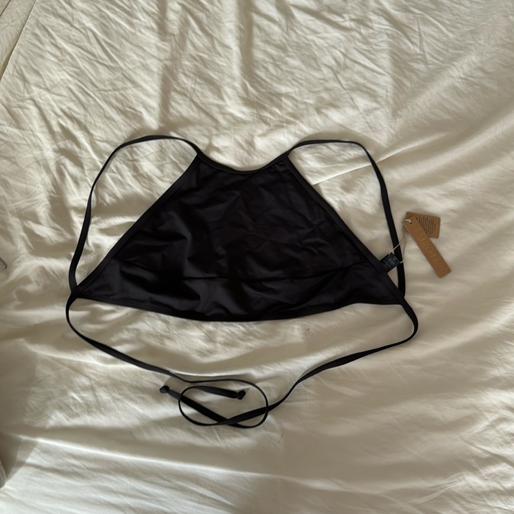 Skims high neck bikini top